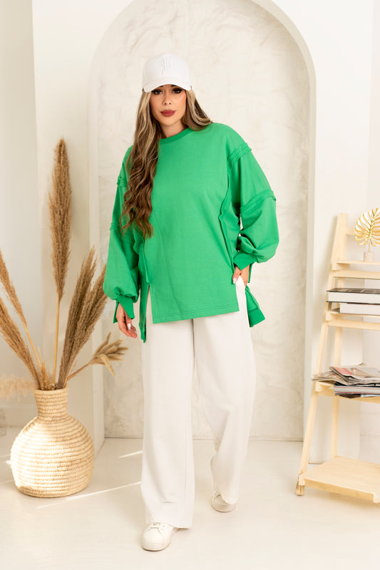 Green Oversized Sweatshirt